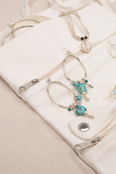 Linen Embella Jewellery Bag