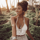 Free Spirit Crochet Top - Latte & Cream
