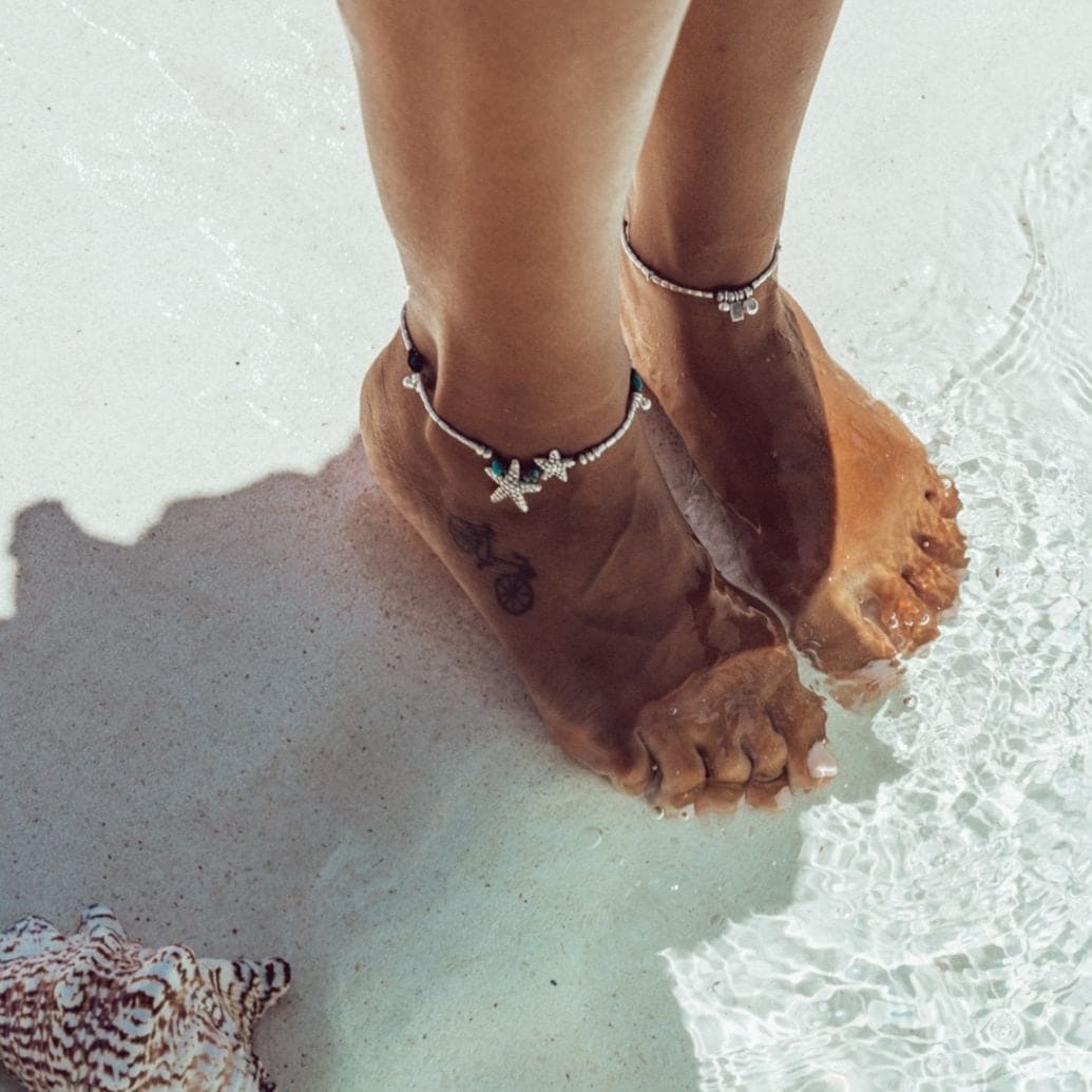 Hilltribe Silver Sea Life Anklet