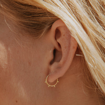 Golden Salt Mist Hoops