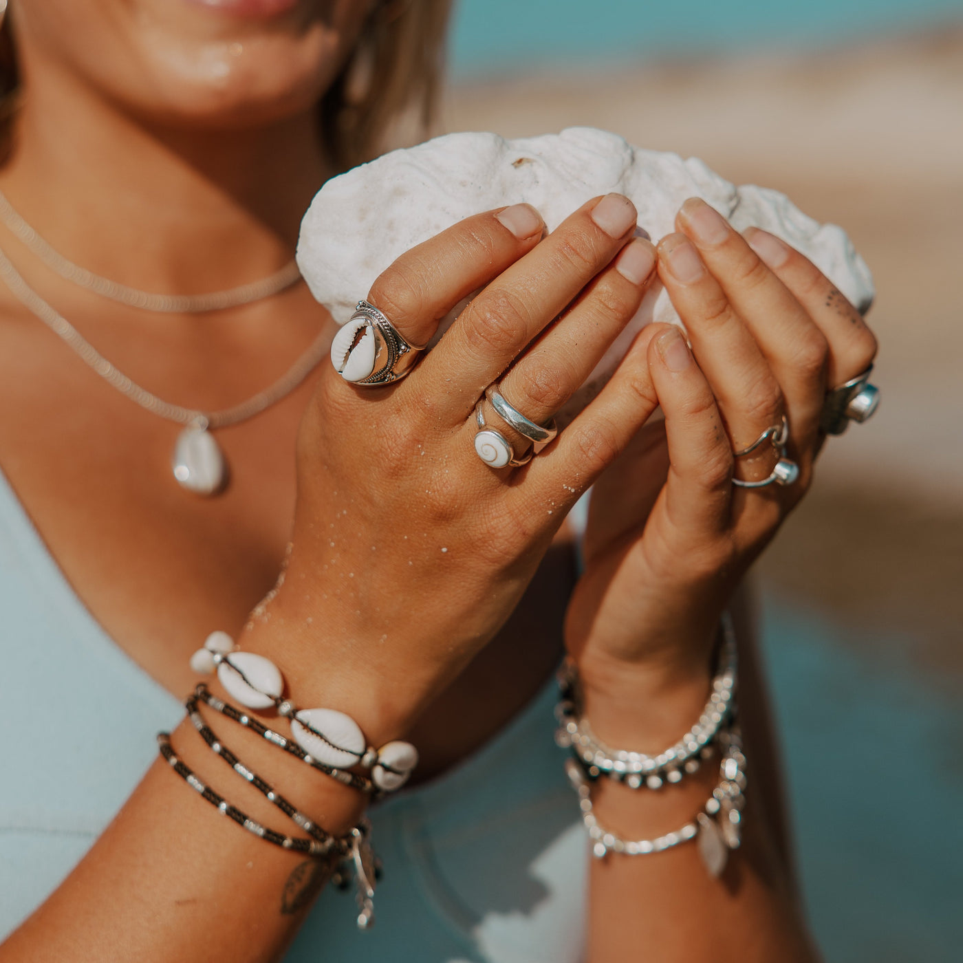 Coastal Beauty Cowrie Shell Ring