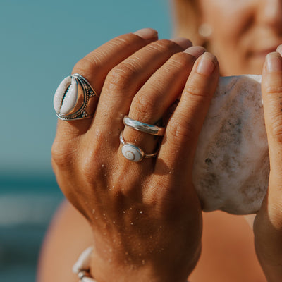 Coastal Beauty Cowrie Shell Ring