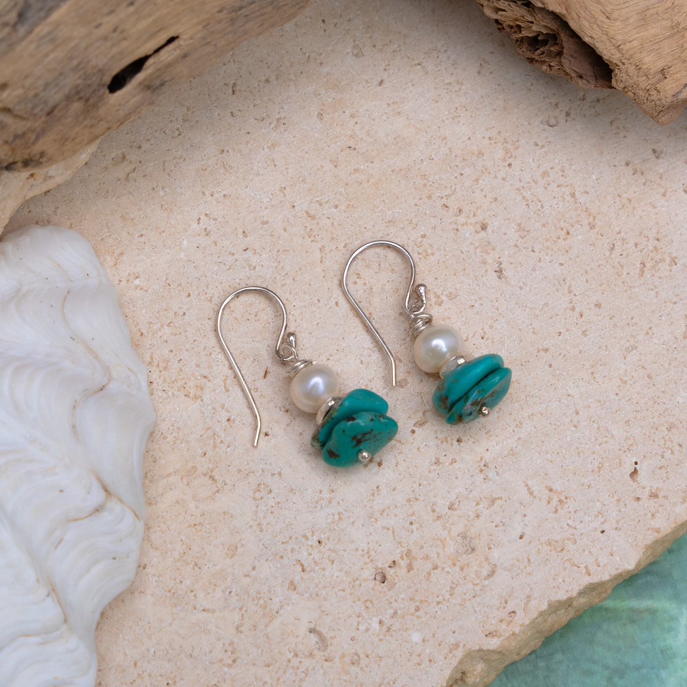 Turquoise Tides Delicate Earrings
