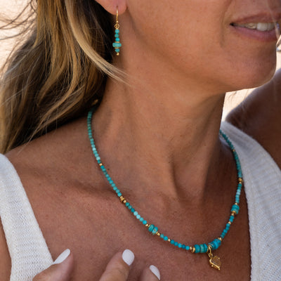 Sunlit Citrine and Turquoise Necklace