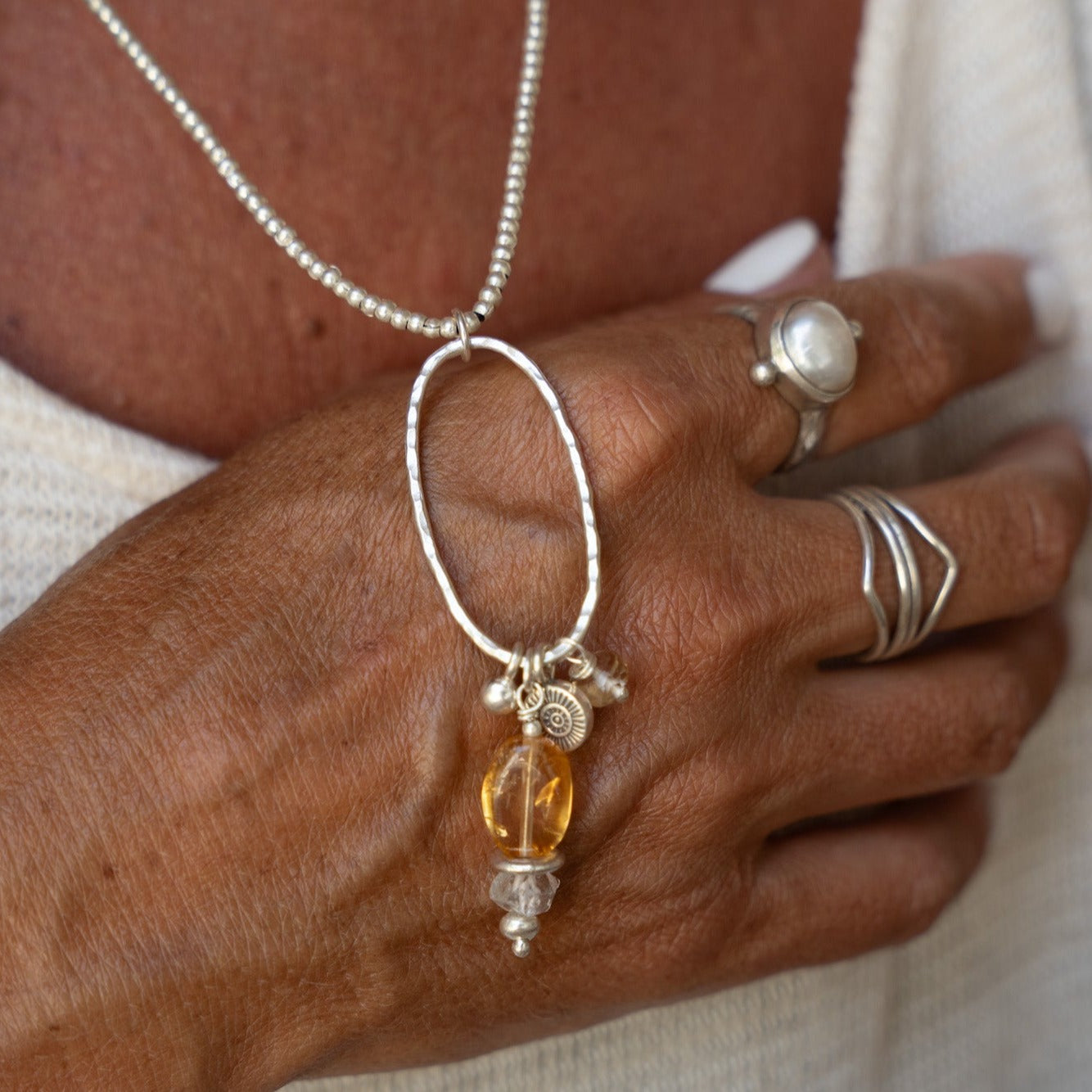 Ray of Sun Citrine Pendant