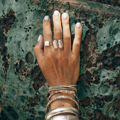 Freshwater Pearl Ripple Ring
