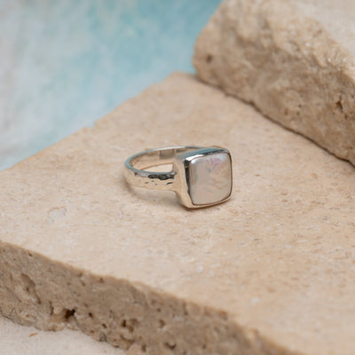 Freshwater Pearl Ripple Ring