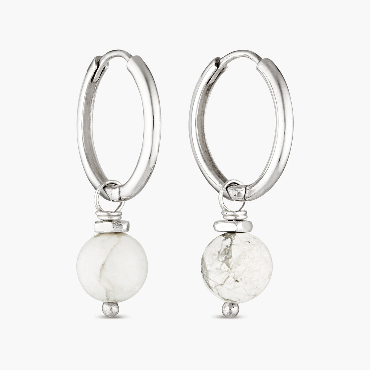 Howlite Healing Hoops Embella – Embella Jewellery
