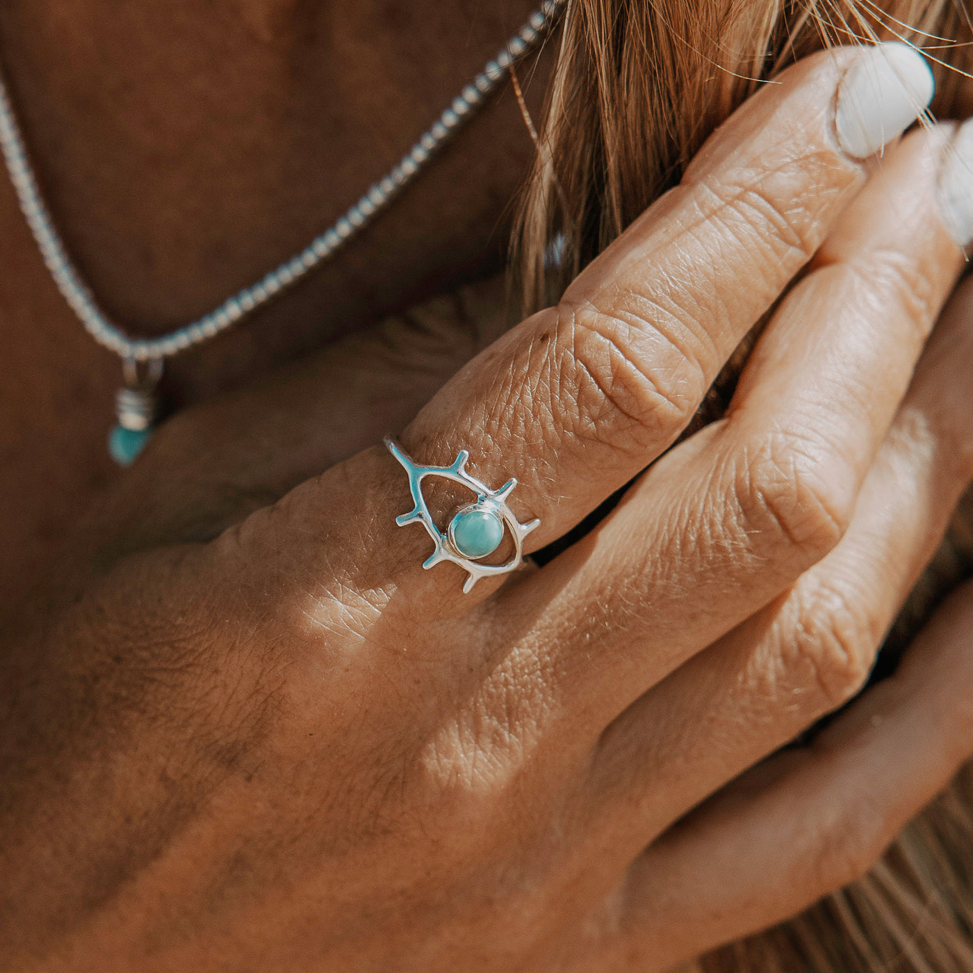 Eye of the Sea Larimar Ring