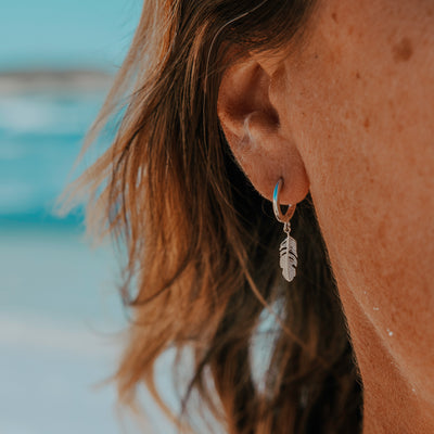 Floating Feather Hoops