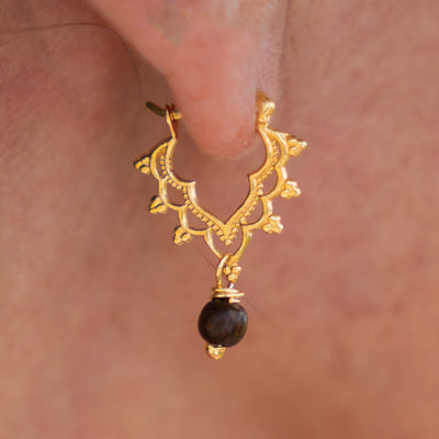 Golden Ocean Crown Hoops