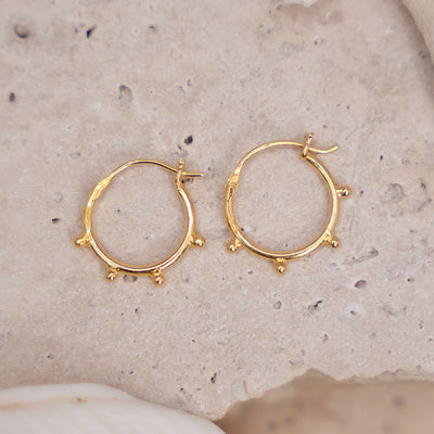 Golden Salt Mist Hoops