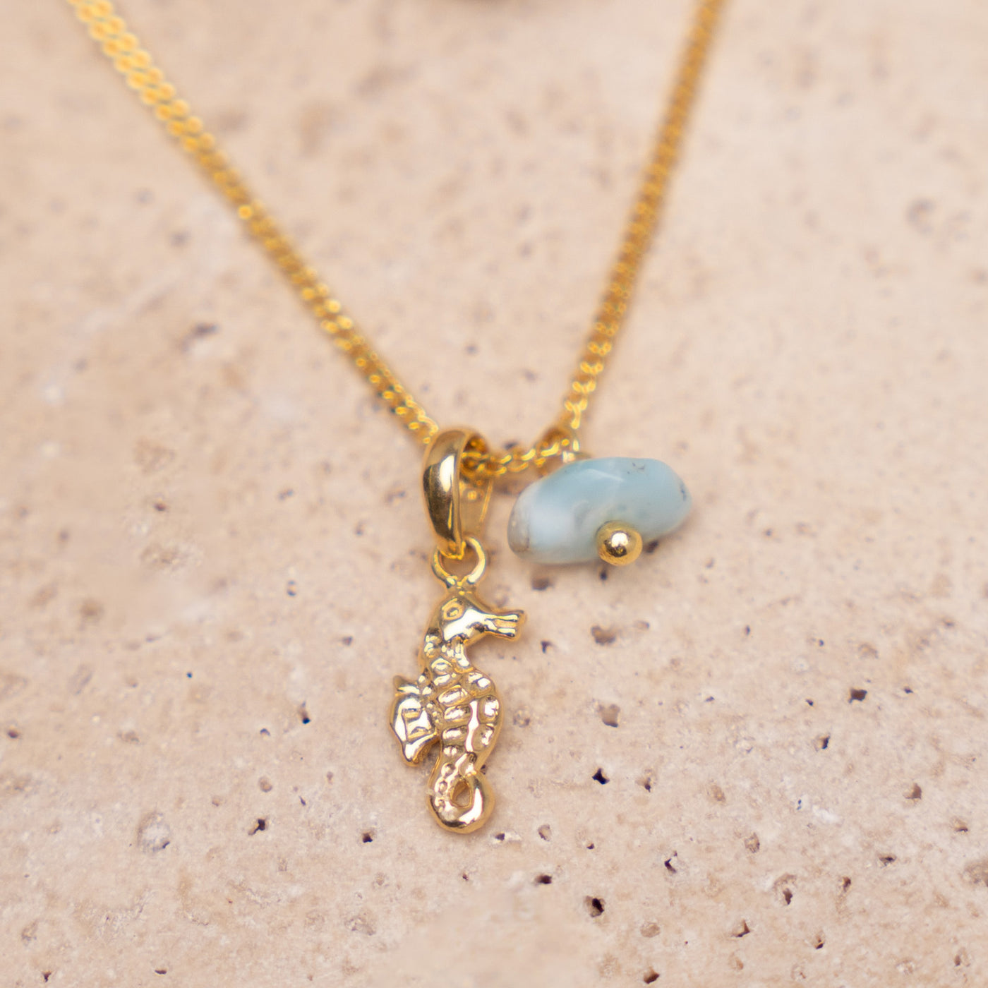 Golden Sea Horse Pendant