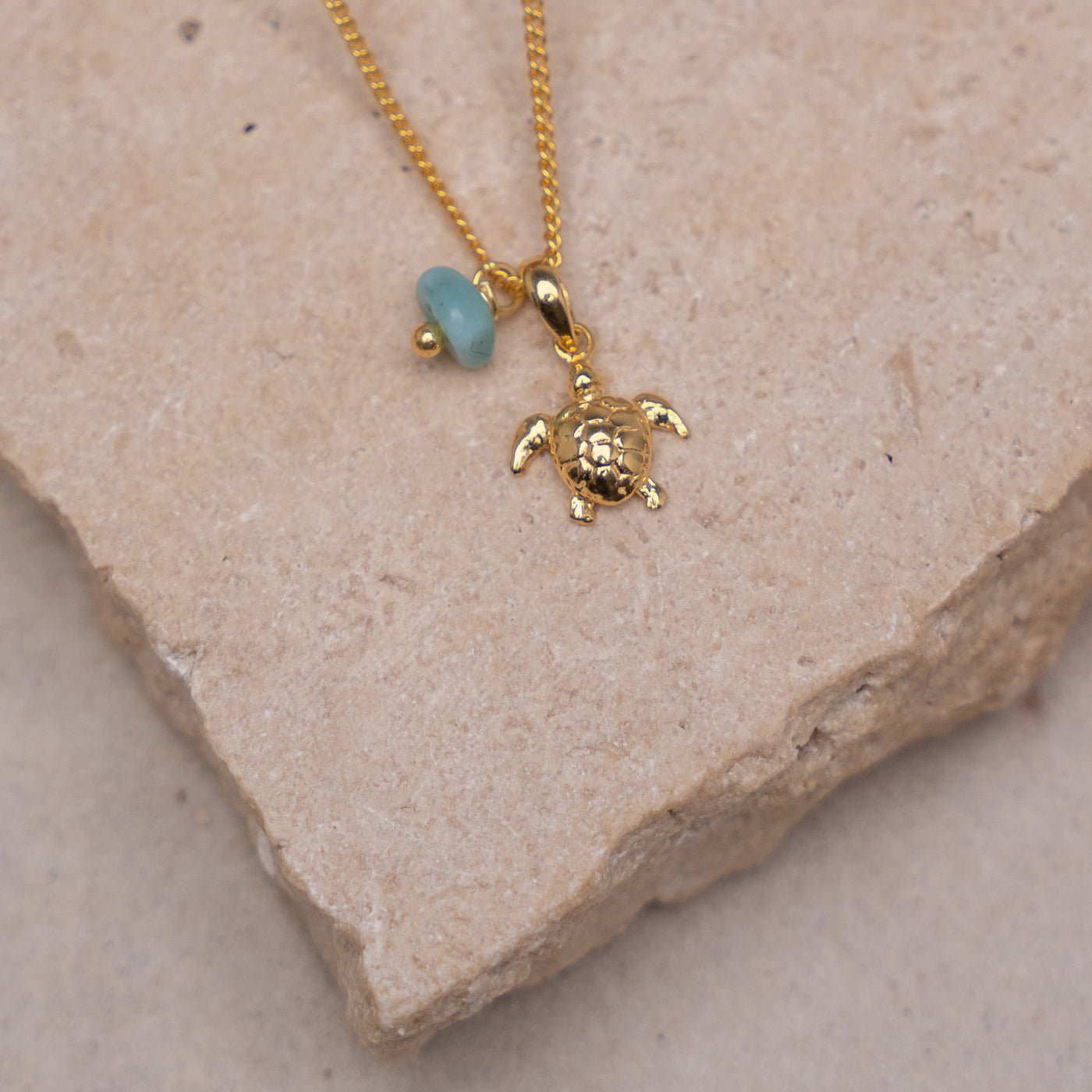 Golden Sea Turtle Pendant