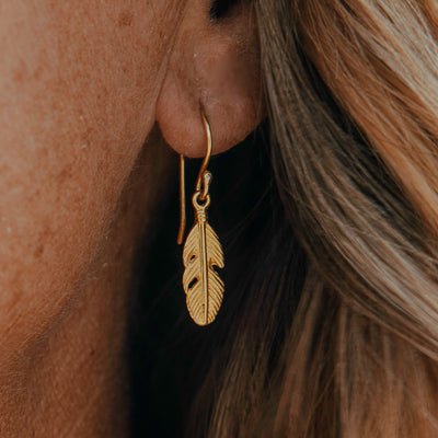 Golden Starling Feather Drops