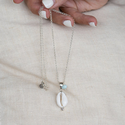 Larimar Seashell Necklace