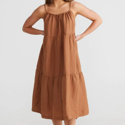 Leonardo Midi Dress Terracotta