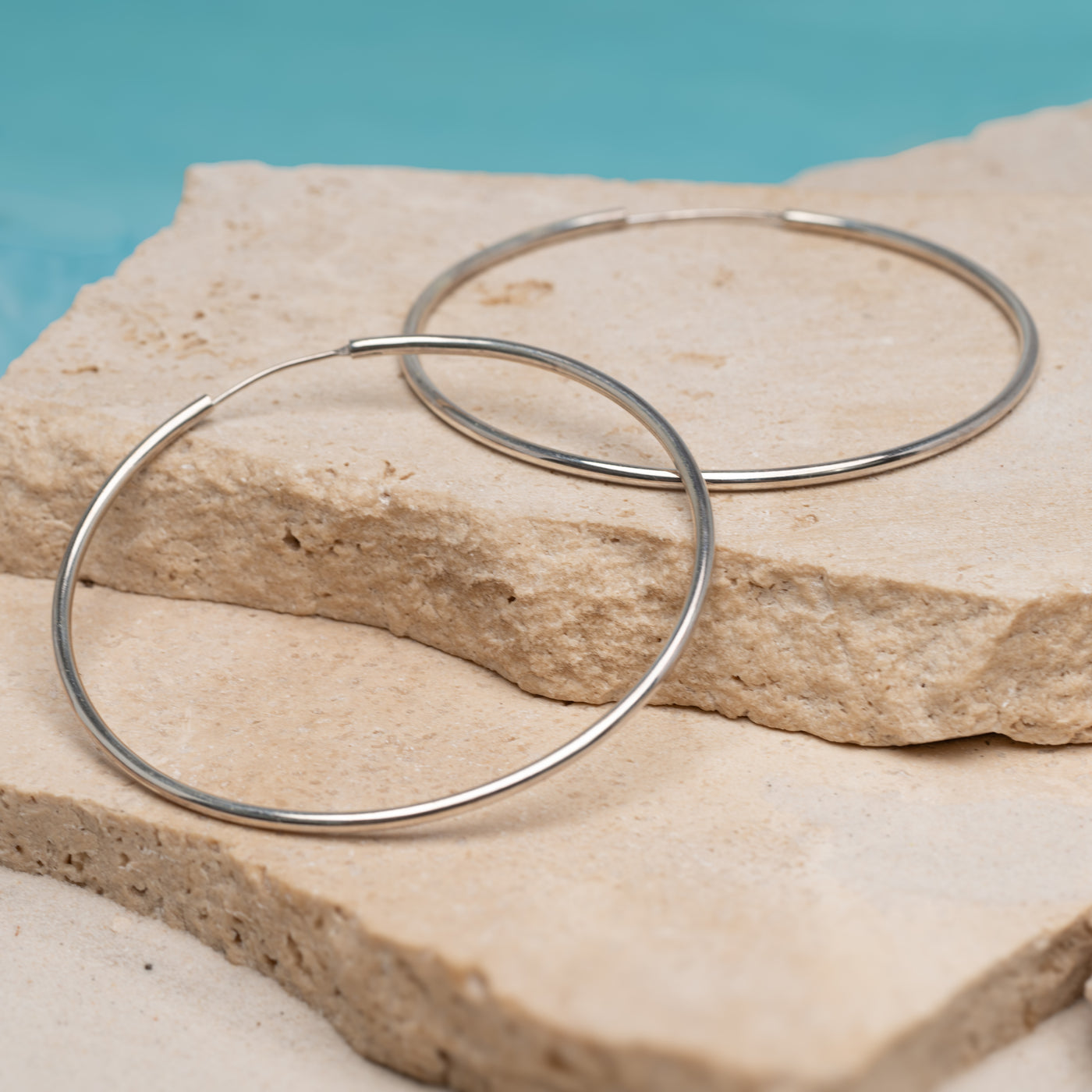 Silver Hoops Large