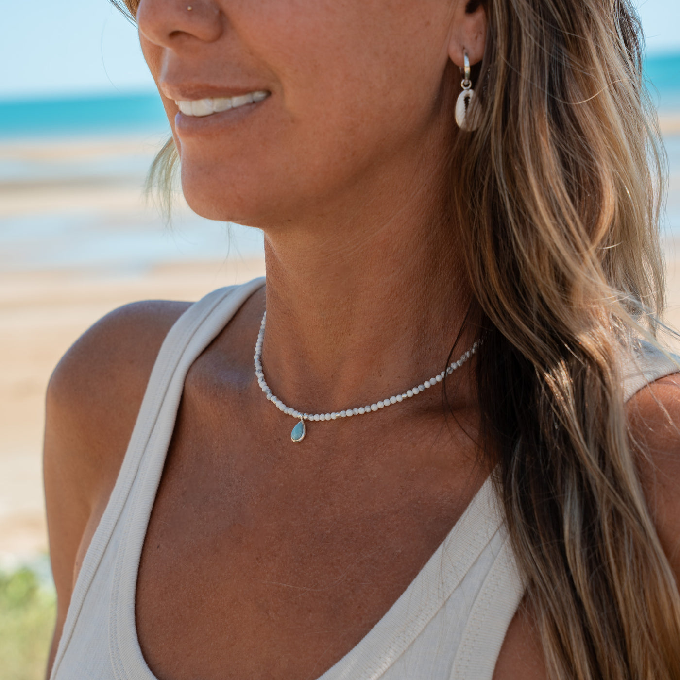 Larimar Harmony Choker with Howlite