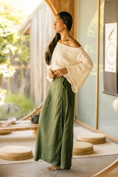 Shanti Wrap Skirt -Sage