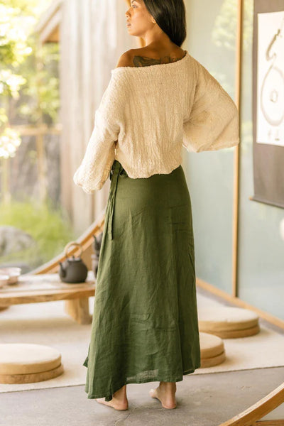Shanti Wrap Skirt -Sage
