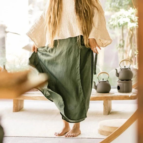Shanti Wrap Skirt -Sage