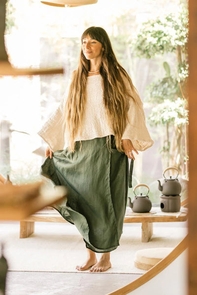 Shanti Wrap Skirt -Sage