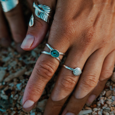 Crossing Paths Paua Shell Ring