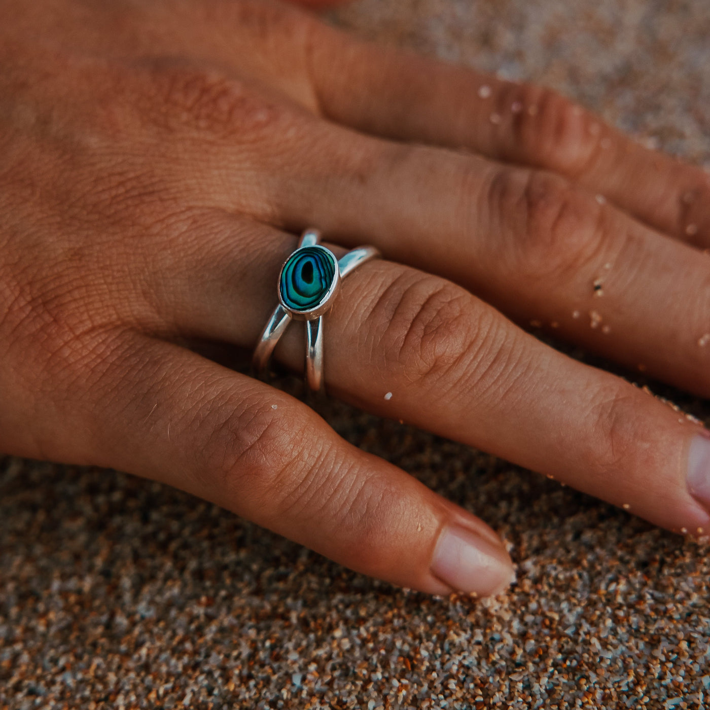 Crossing Paths Paua Shell Ring