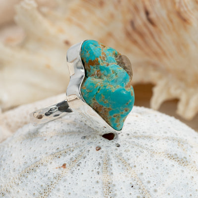 Turquoise Raw Ring #14