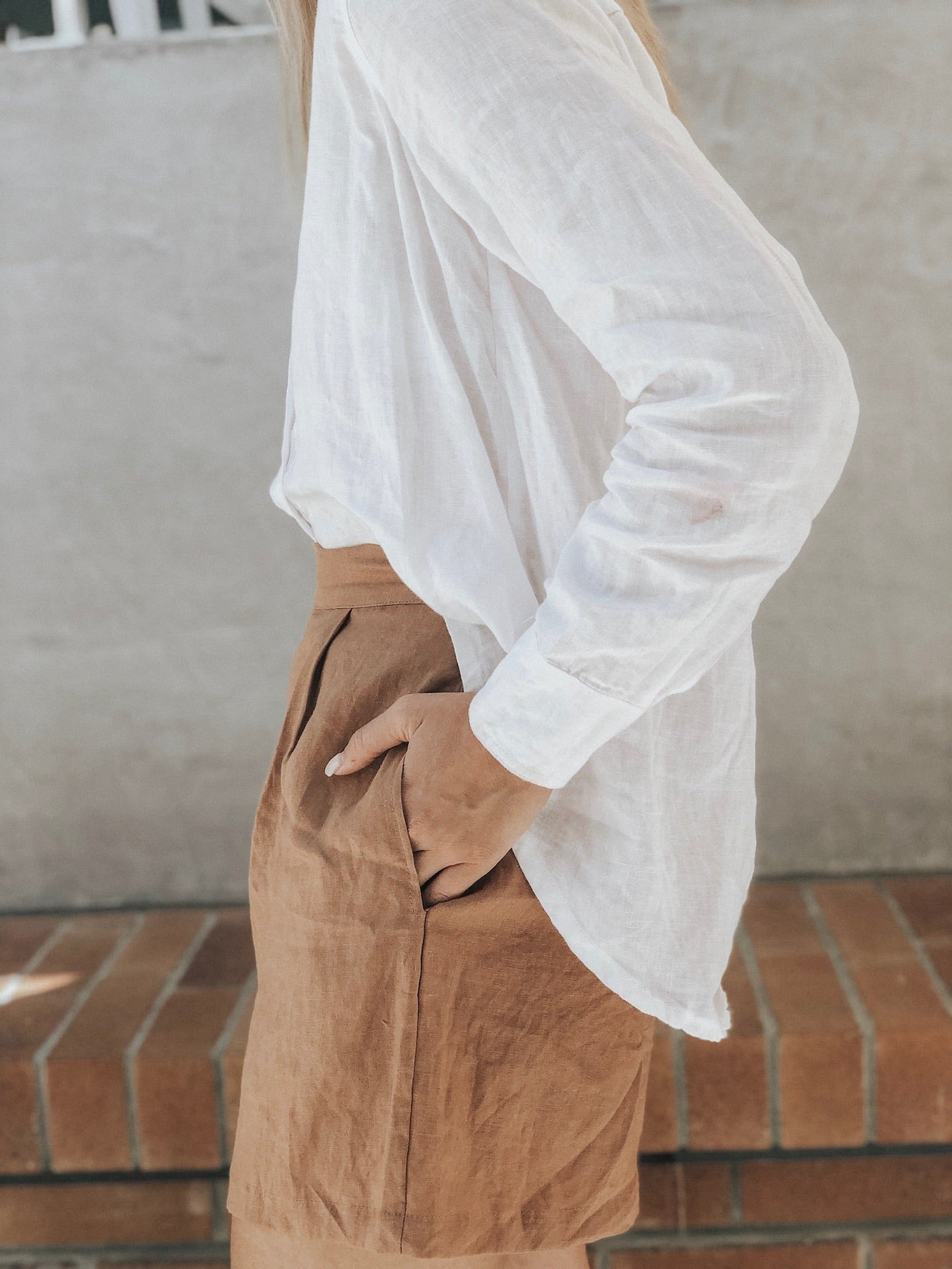 Lizzie Linen Shirt - White