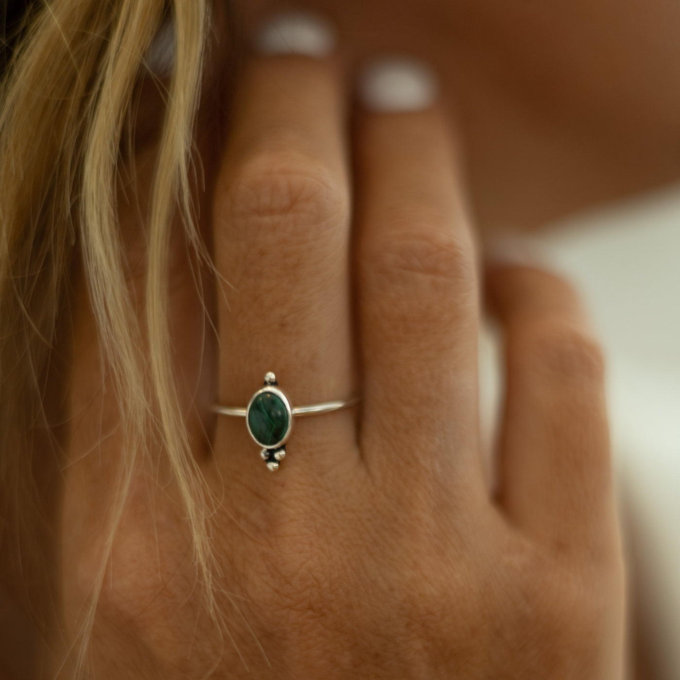 Malachite Tropical Tribe Ring