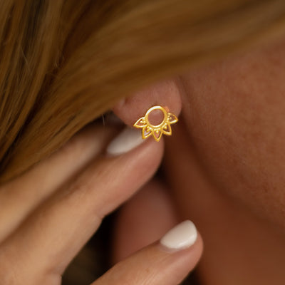 Golden Sunflower Studs