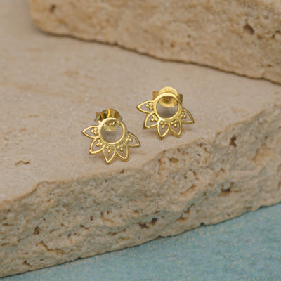 Golden Sunflower Studs