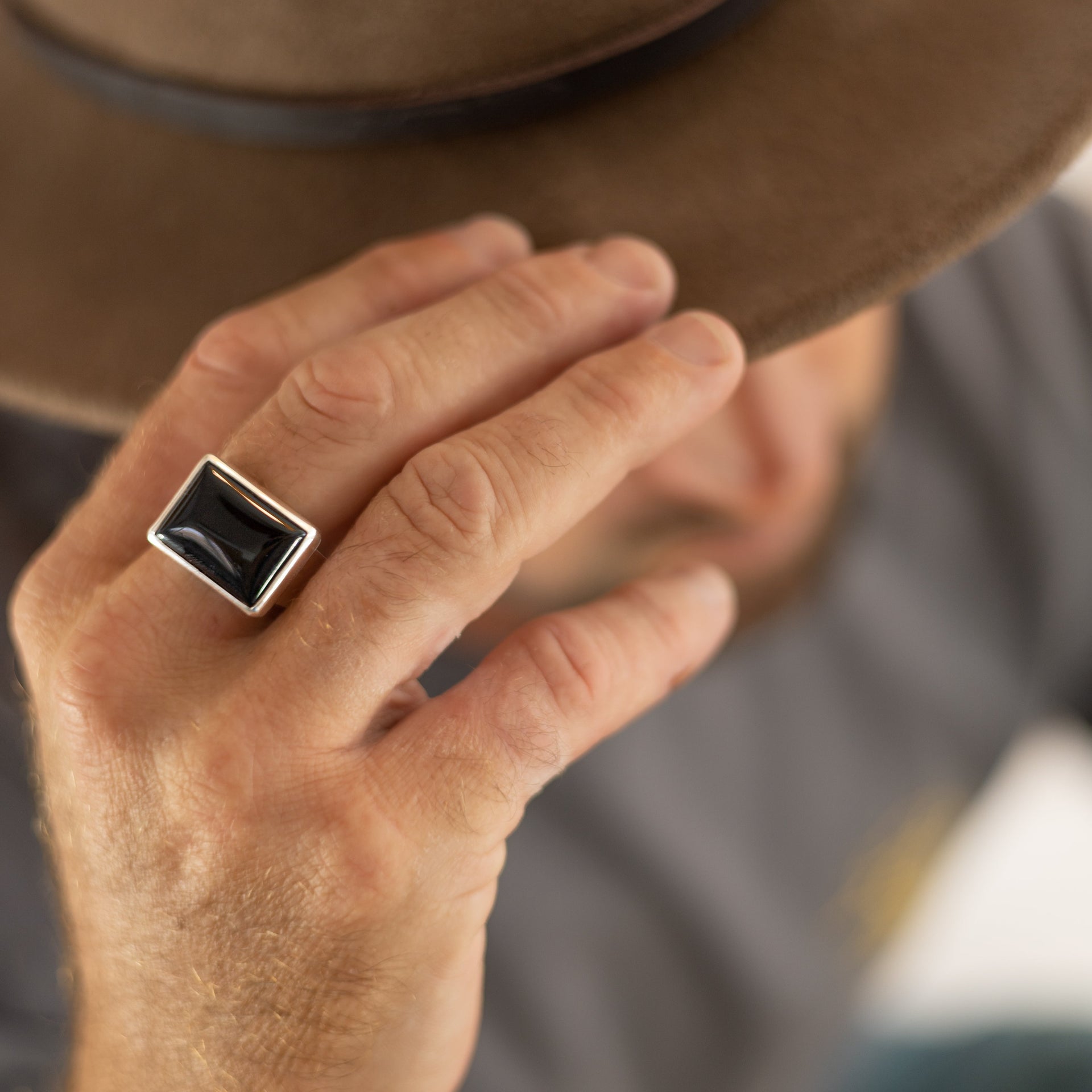 Ula Black Onyx Mens Ring – Embella Jewellery