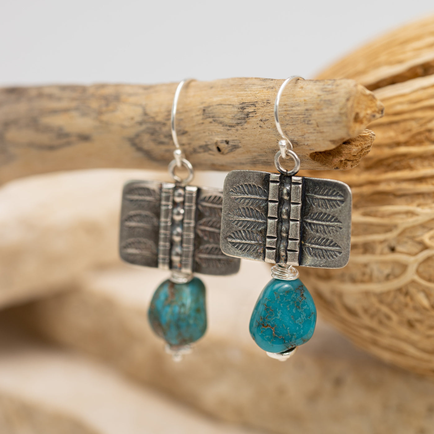 Earth Wanderer Earrings with Turquoise