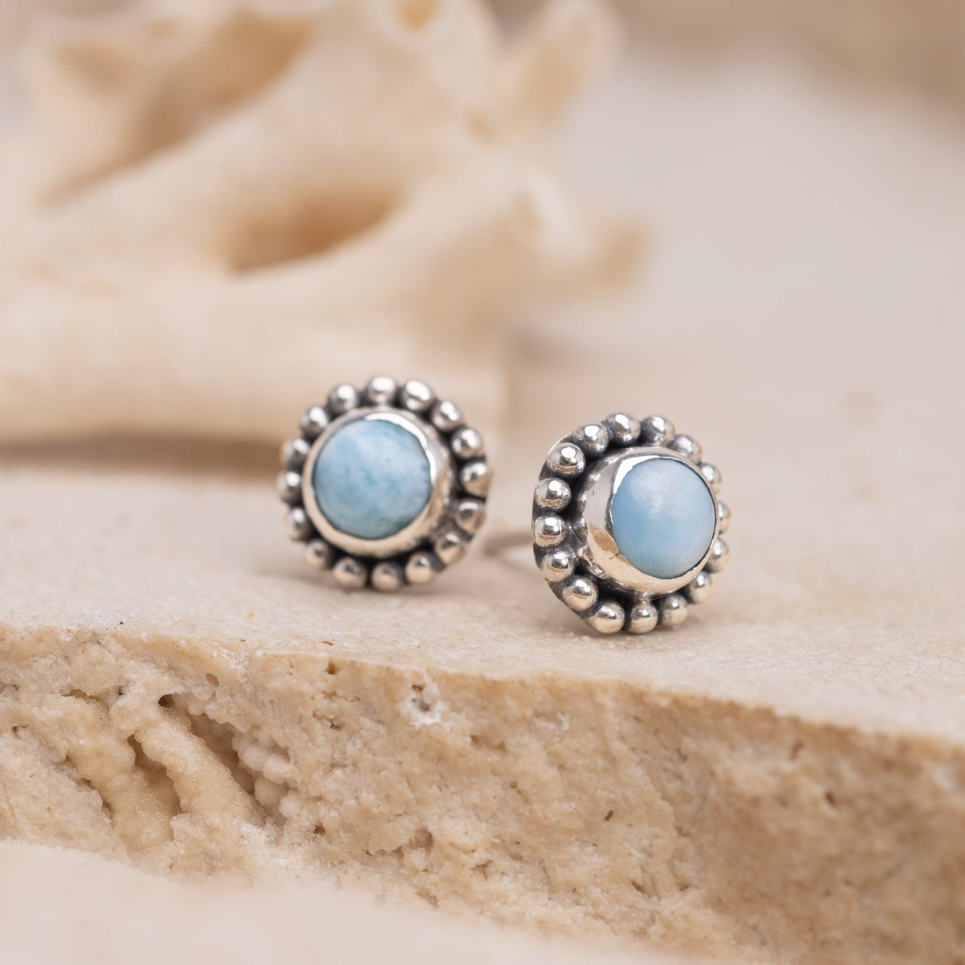 Dusk Larimar Studs