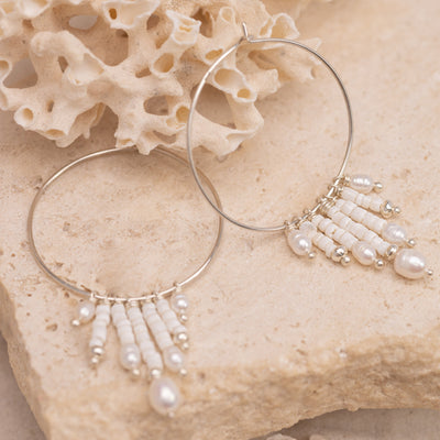 Leho Pearl Hoops