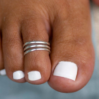 Adjustable In Between the Lines - Silver - Toe Ring