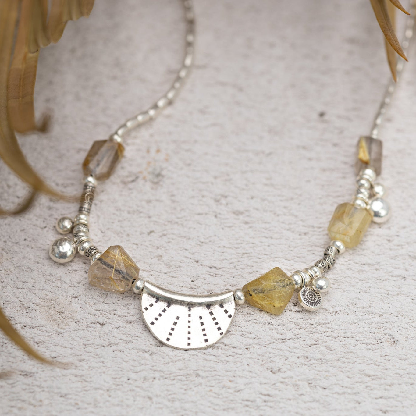 Golden Ray Rutilated Quartz Wrap