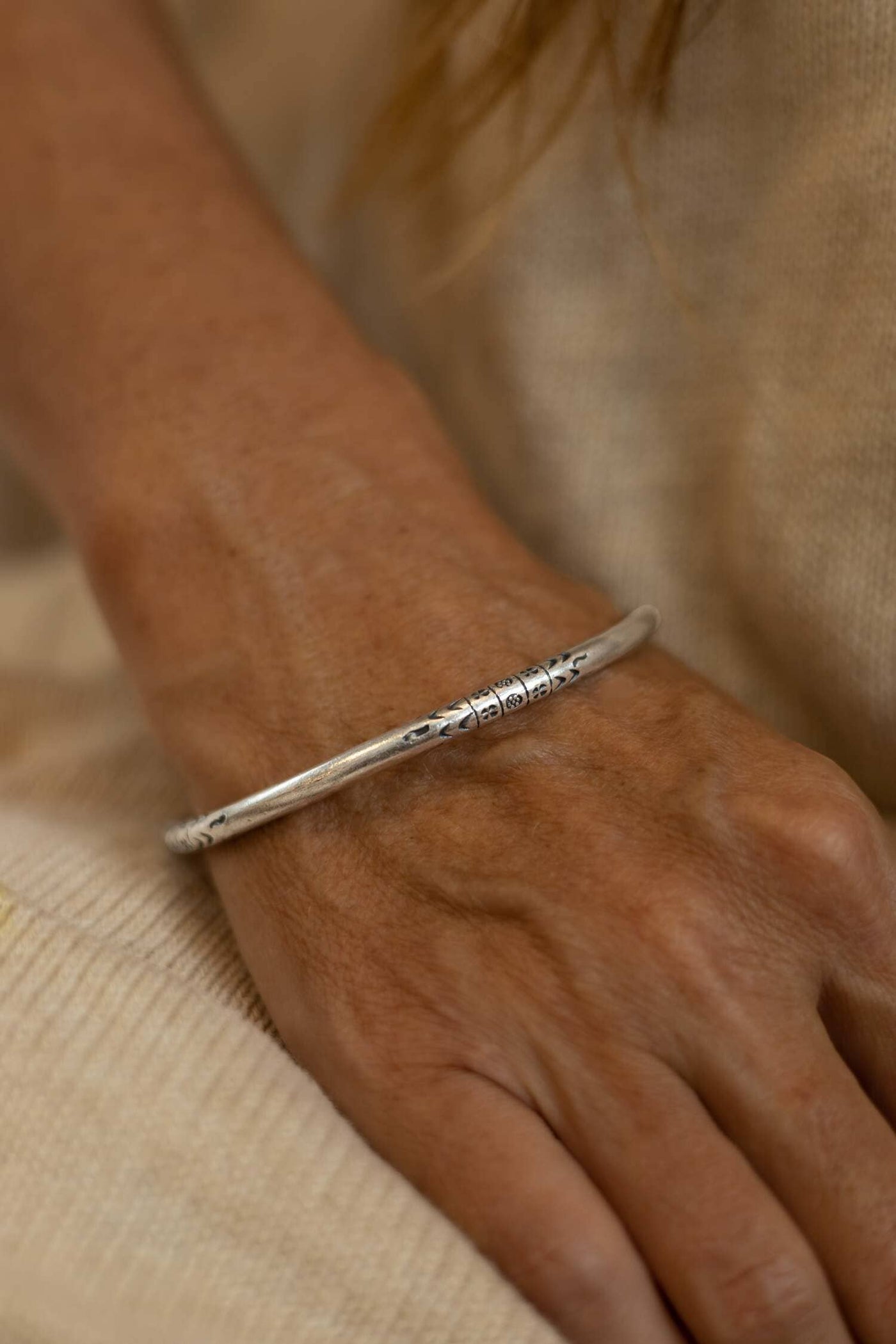 Hilltribe Silver Tribal Waters Bangle