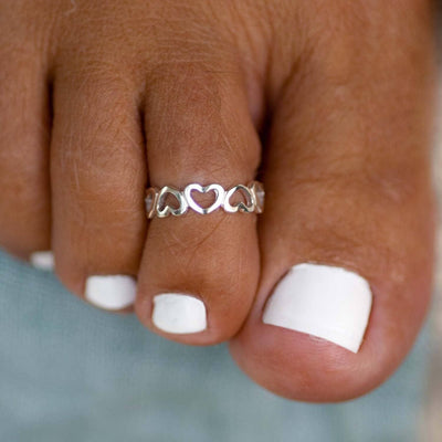 Sterling Silver Sweet Heart Toe Ring
