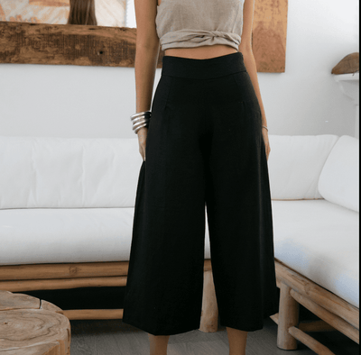 Tailored Waist Soho Pants - Black