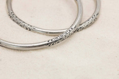 Tribal Waters Bangle With Geometric Design